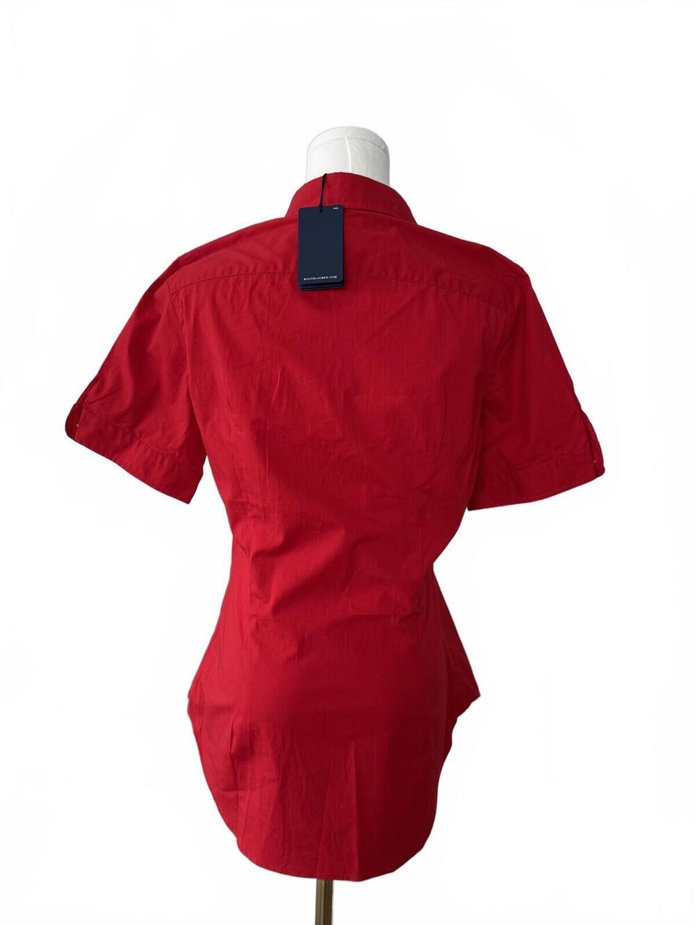 Polo Ralph Lauren Red Short Sleeve Button Up Shirt NWT Size 8 - Picture 2 of 11